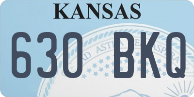 KS license plate 630BKQ