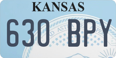 KS license plate 630BPY