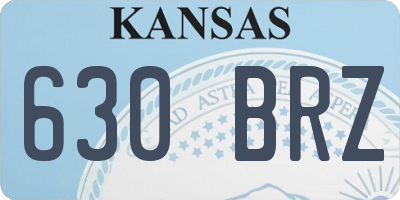 KS license plate 630BRZ