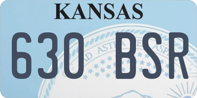 KS license plate 630BSR