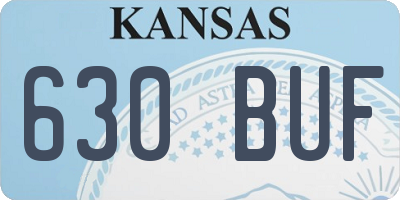 KS license plate 630BUF