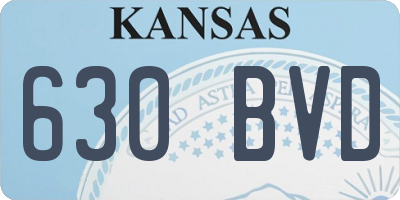 KS license plate 630BVD