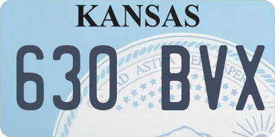 KS license plate 630BVX