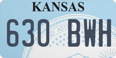 KS license plate 630BWH