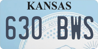 KS license plate 630BWS