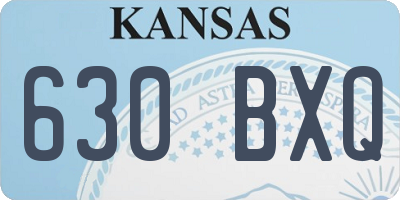 KS license plate 630BXQ