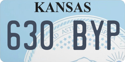 KS license plate 630BYP