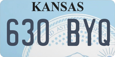 KS license plate 630BYQ