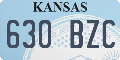 KS license plate 630BZC
