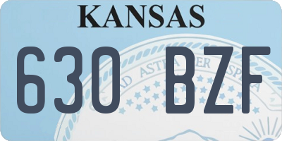 KS license plate 630BZF