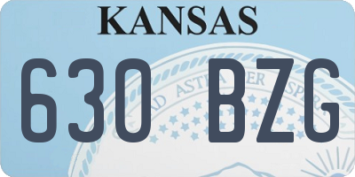 KS license plate 630BZG