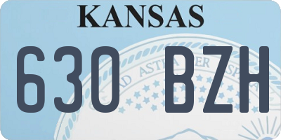 KS license plate 630BZH