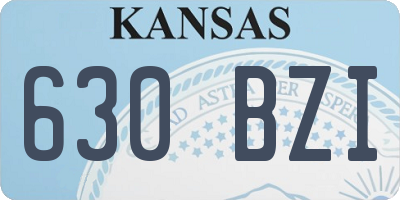 KS license plate 630BZI