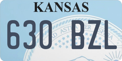 KS license plate 630BZL
