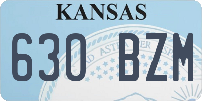 KS license plate 630BZM