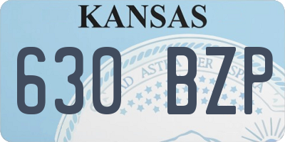 KS license plate 630BZP