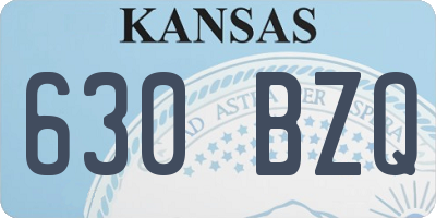 KS license plate 630BZQ