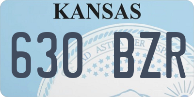 KS license plate 630BZR
