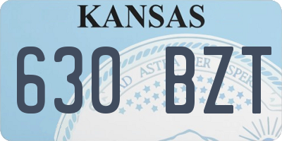 KS license plate 630BZT
