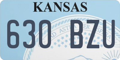 KS license plate 630BZU