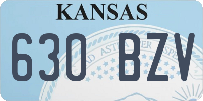 KS license plate 630BZV