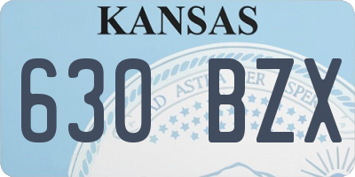 KS license plate 630BZX
