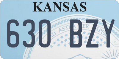 KS license plate 630BZY