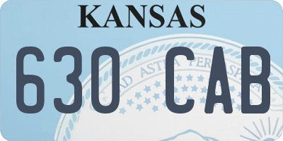 KS license plate 630CAB