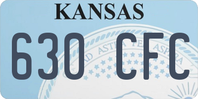 KS license plate 630CFC