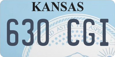 KS license plate 630CGI