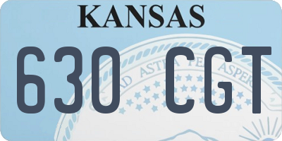 KS license plate 630CGT