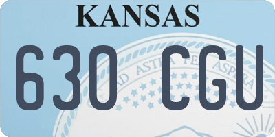 KS license plate 630CGU