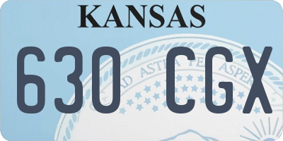 KS license plate 630CGX