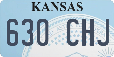 KS license plate 630CHJ