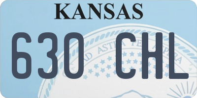 KS license plate 630CHL