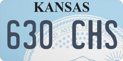KS license plate 630CHS