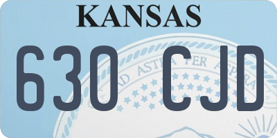 KS license plate 630CJD