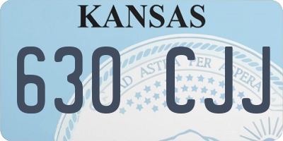 KS license plate 630CJJ