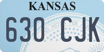 KS license plate 630CJK