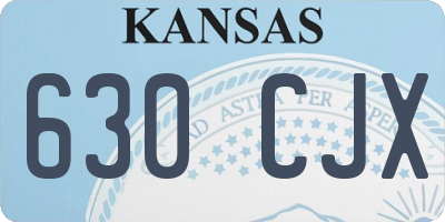 KS license plate 630CJX