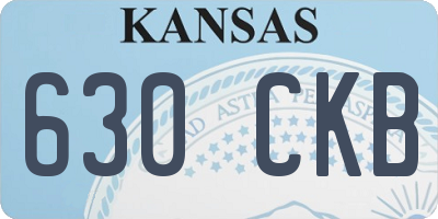 KS license plate 630CKB