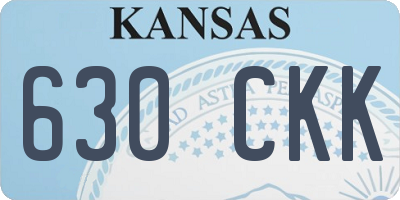 KS license plate 630CKK