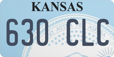 KS license plate 630CLC