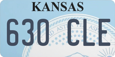 KS license plate 630CLE