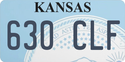 KS license plate 630CLF