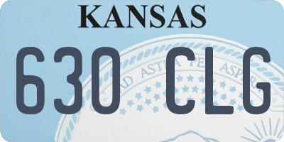 KS license plate 630CLG