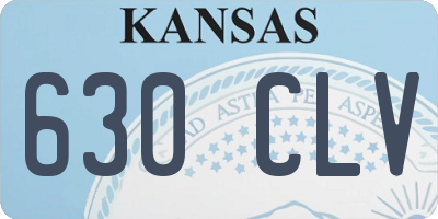 KS license plate 630CLV