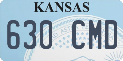 KS license plate 630CMD