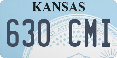 KS license plate 630CMI