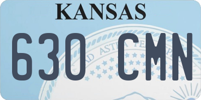 KS license plate 630CMN